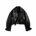 Short leather jacket